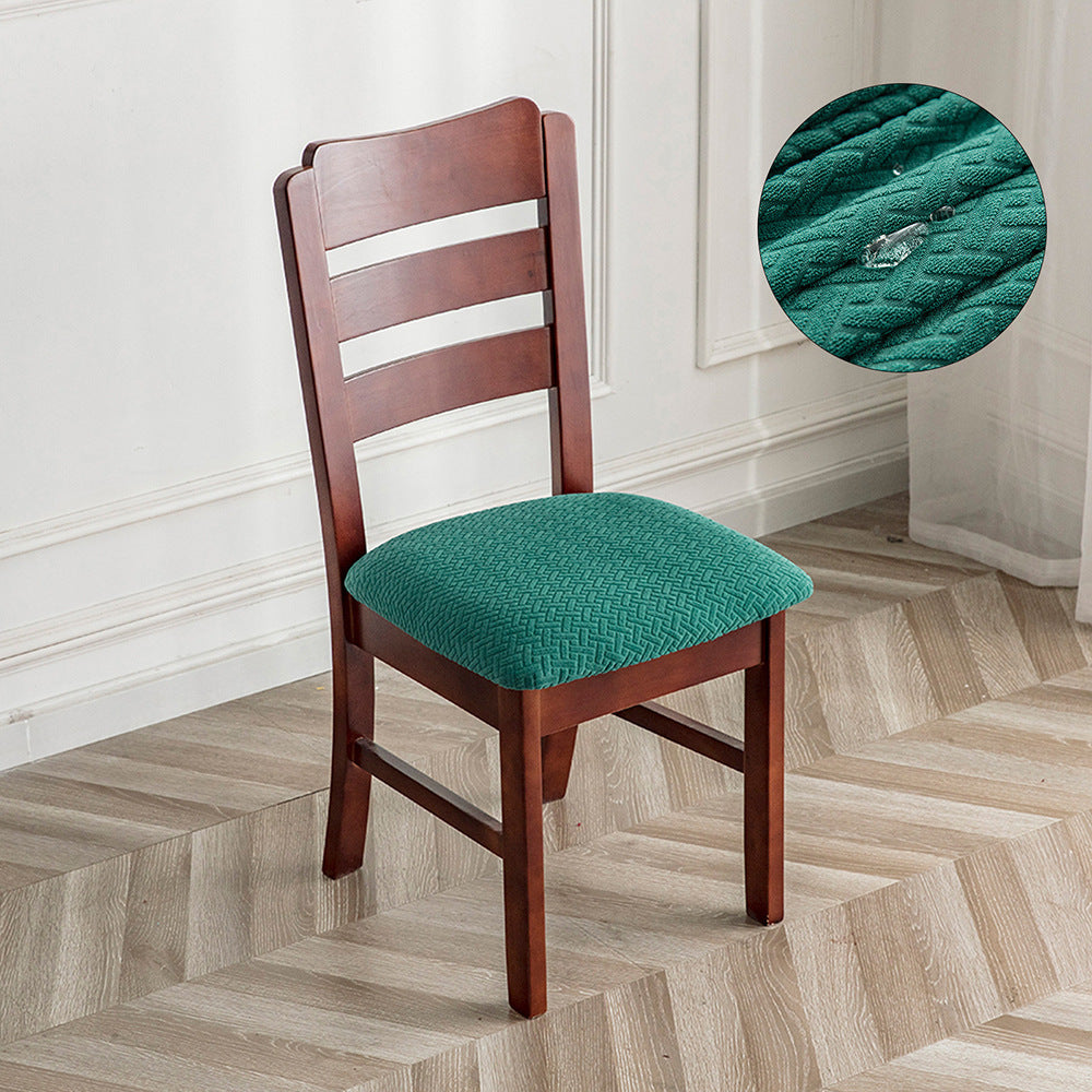 Housse Assise Chaise Velours Antidérapante VELINA Dark green-48x48x8cm