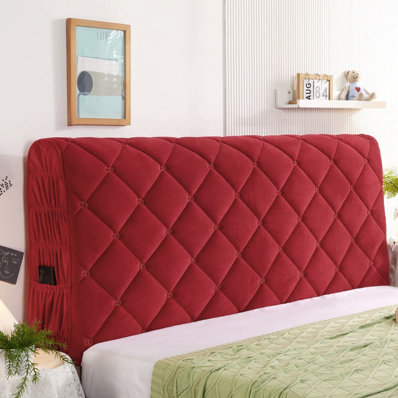 Housse Tête de Lit Velours Élégance VELANO Bright red-1.9m