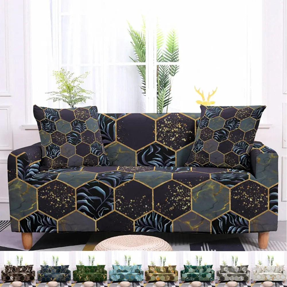 ALVEOLA - Housse canapé extensible motif alvéole - Housse de France