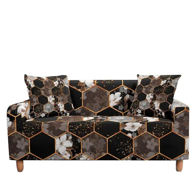 ALVEOLA - Housse canapé extensible motif alvéole - Housse de France