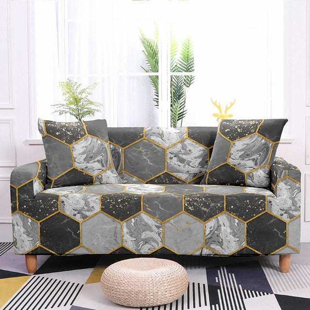 ALVEOLY - Housse de canapé extensible résistante - Housse de France