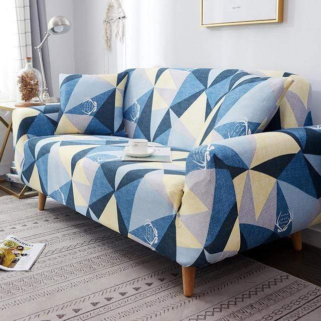 BLEU JAUNE - Housse de canapé et fauteuil - Housse De France