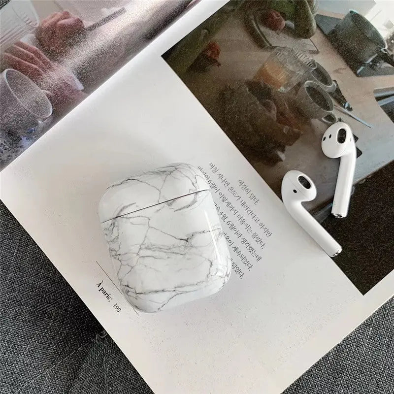 Coque AirPods Marbre BLANCSA White
