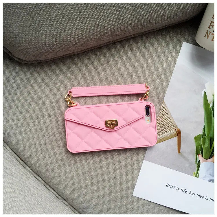 Coque Téléphone Chic FURENA Pink-With card chain-iPhone12