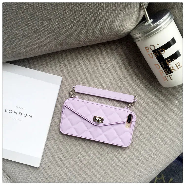 Coque Téléphone Chic FURENA Light purple-With card chain-iPhone12