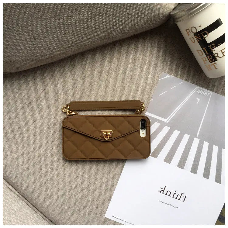 Coque Téléphone Chic FURENA Brown-With card chain-iPhone12pro max