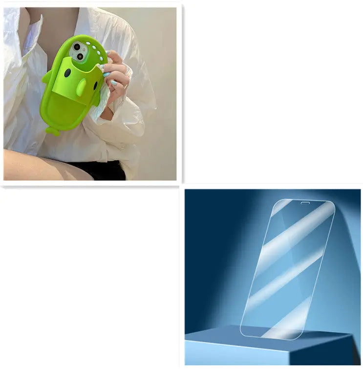 Coque Téléphone Créative SHARKY Shark Slippers Silicone set-IPhone12pro