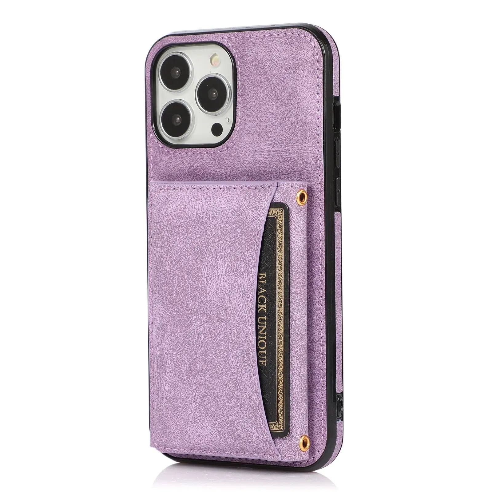 Coque Téléphone Cuir Anti-Choc TRIANA Purple-Iphone11