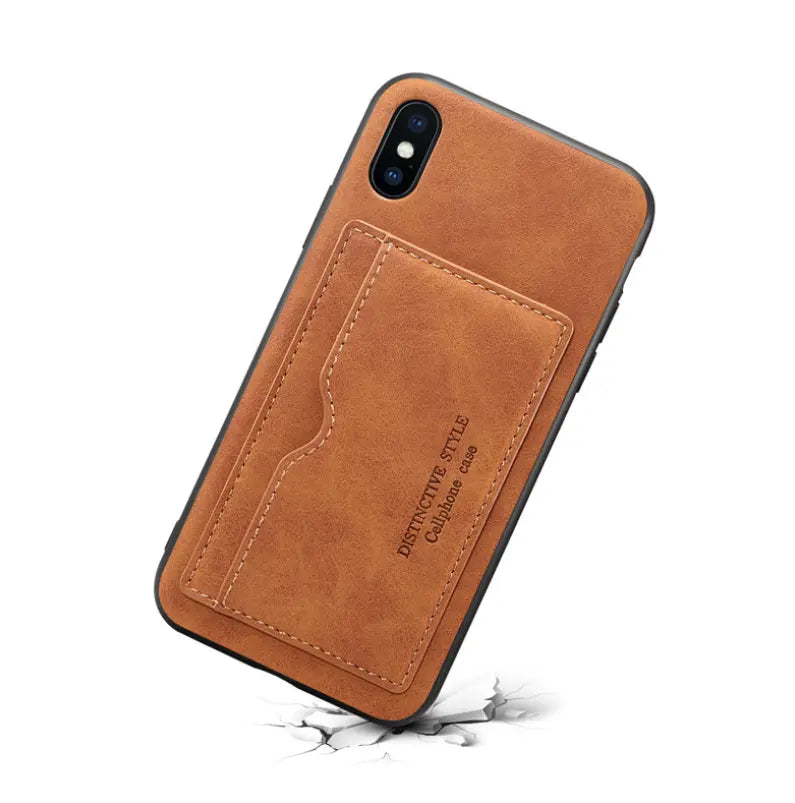 Coque Téléphone Cuir MagSLIM Bronze-iPhone8 7 plus
