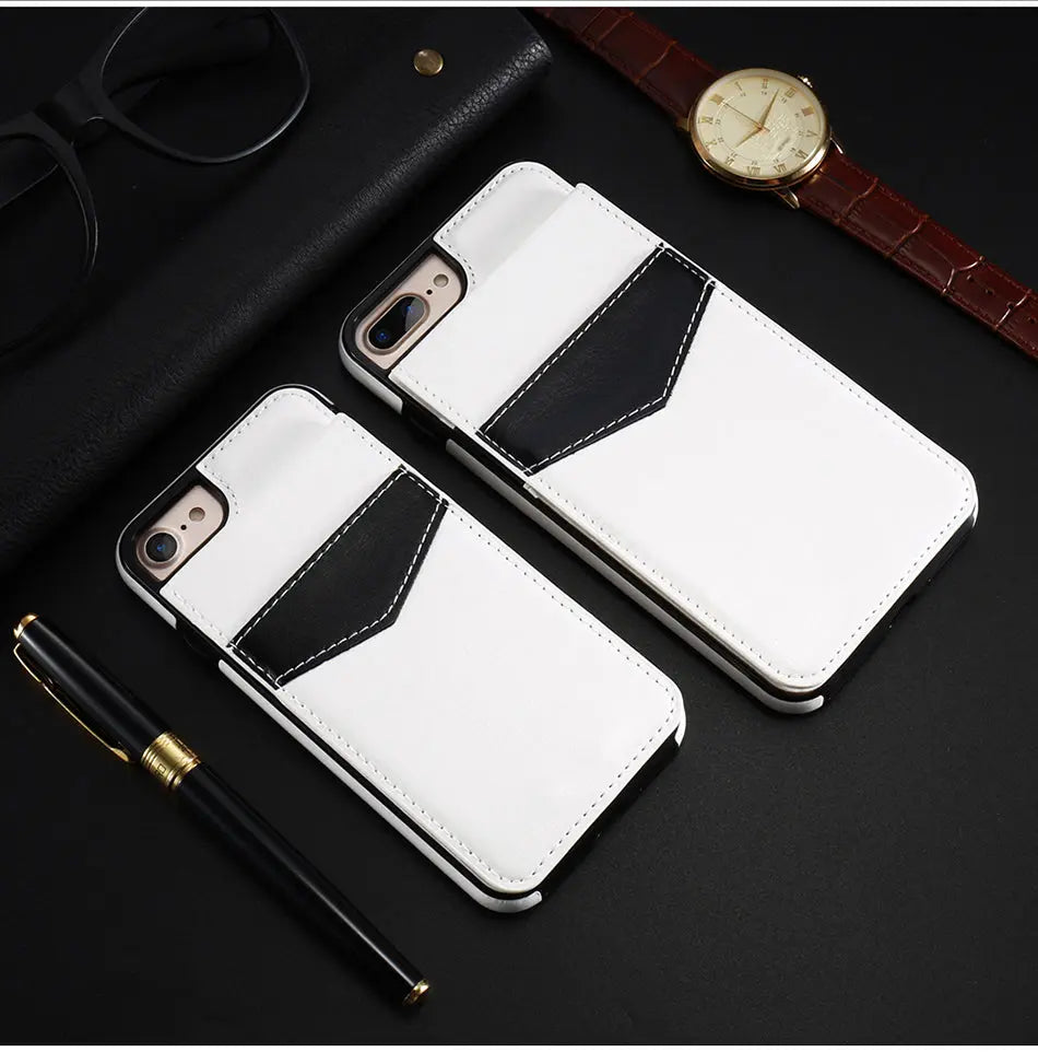Coque Téléphone Cuir Retro ASTOR White-iPhone6 6s plus