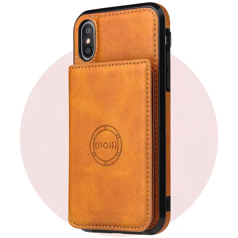 Coque Téléphone Cuir Unisexe SOMELUX Orange-IPhoneXSmax
