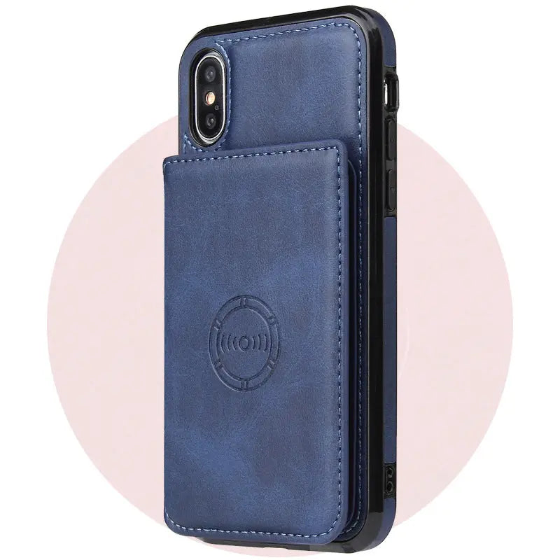 Coque Téléphone Cuir Unisexe SOMELUX Blue-IPhone7 8plus
