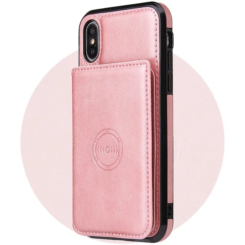 Coque Téléphone Cuir Unisexe SOMELUX Pink-IPhone11Promax