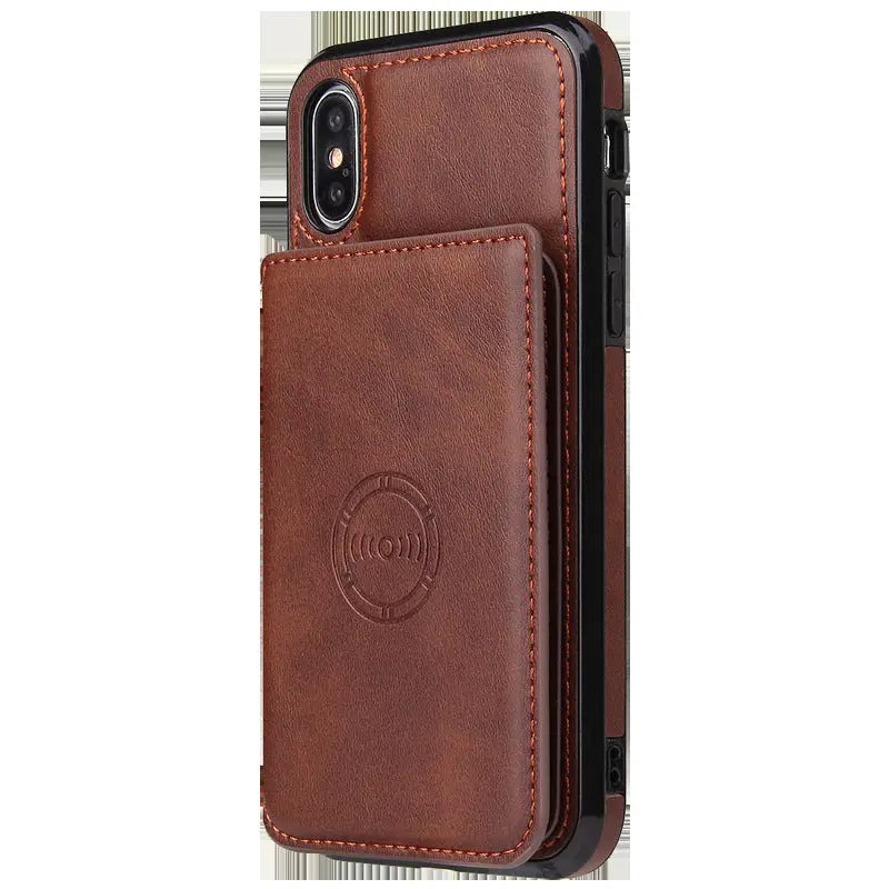 Coque Téléphone Cuir Unisexe SOMELUX Brown-IPhone11Promax