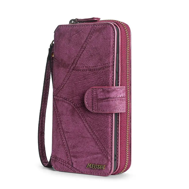 Coque Téléphone Cuir ZARNOX Wine red-M31