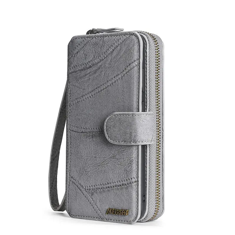 Coque Téléphone Cuir ZARNOX Grey-M31