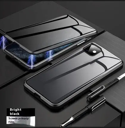 Coque Téléphone Magnétique Intimité SECURIX Black-IPhone13mini