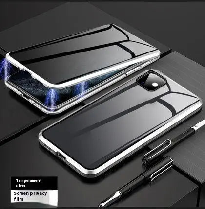 Coque Téléphone Magnétique Intimité SECURIX Silver-Iphone14
