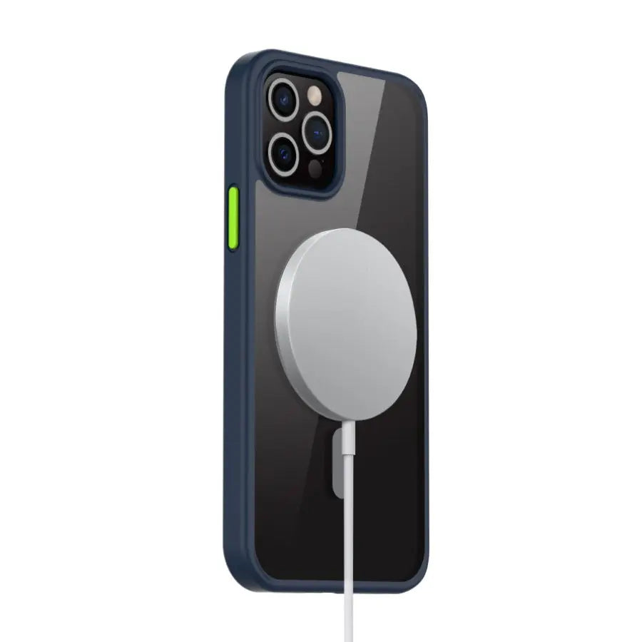 Coque Téléphone Magnétique MAXPRO Transparent blue-IPhone13 Pro