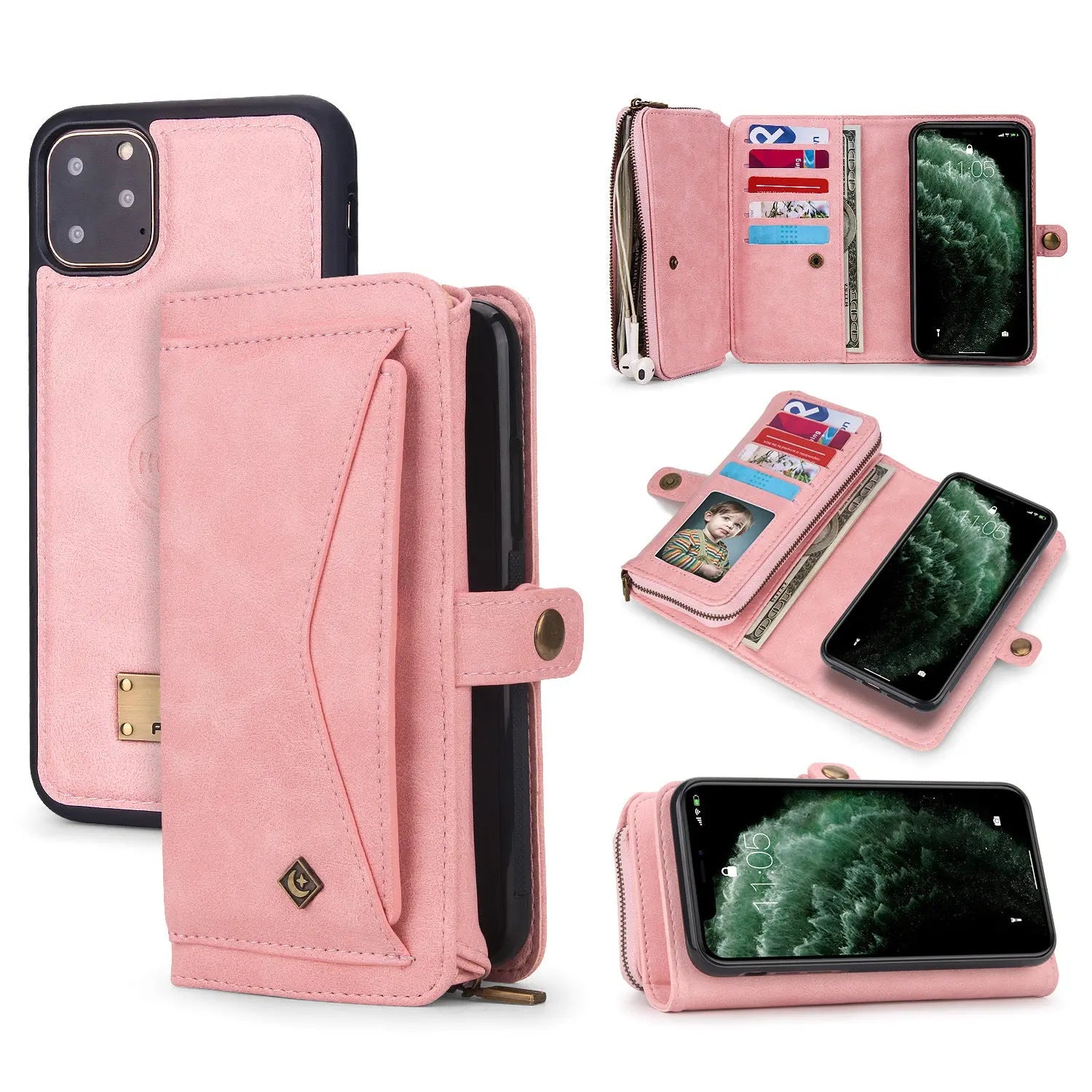 Coque Téléphone Magnétique ZORLO Pink-Samsung S9