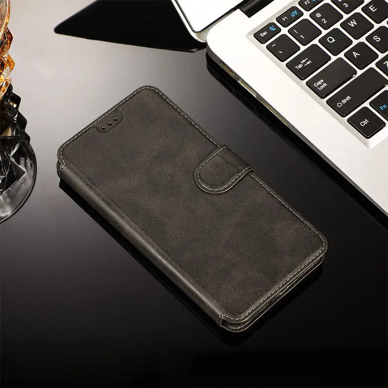 Coque Téléphone Portefeuille CALIDO Black-iPhoneX