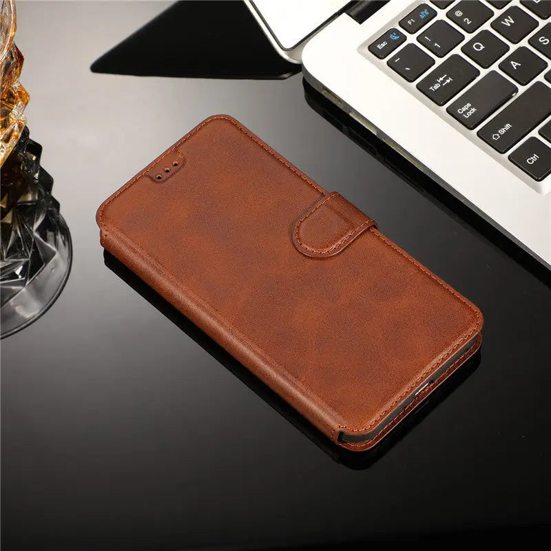 Coque Téléphone Portefeuille CALIDO Brown-iPhone8 plus