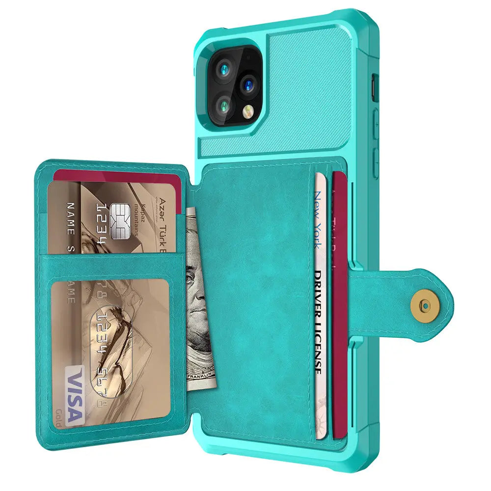 Coque Téléphone Portefeuille LYNTEX Green-11pro max
