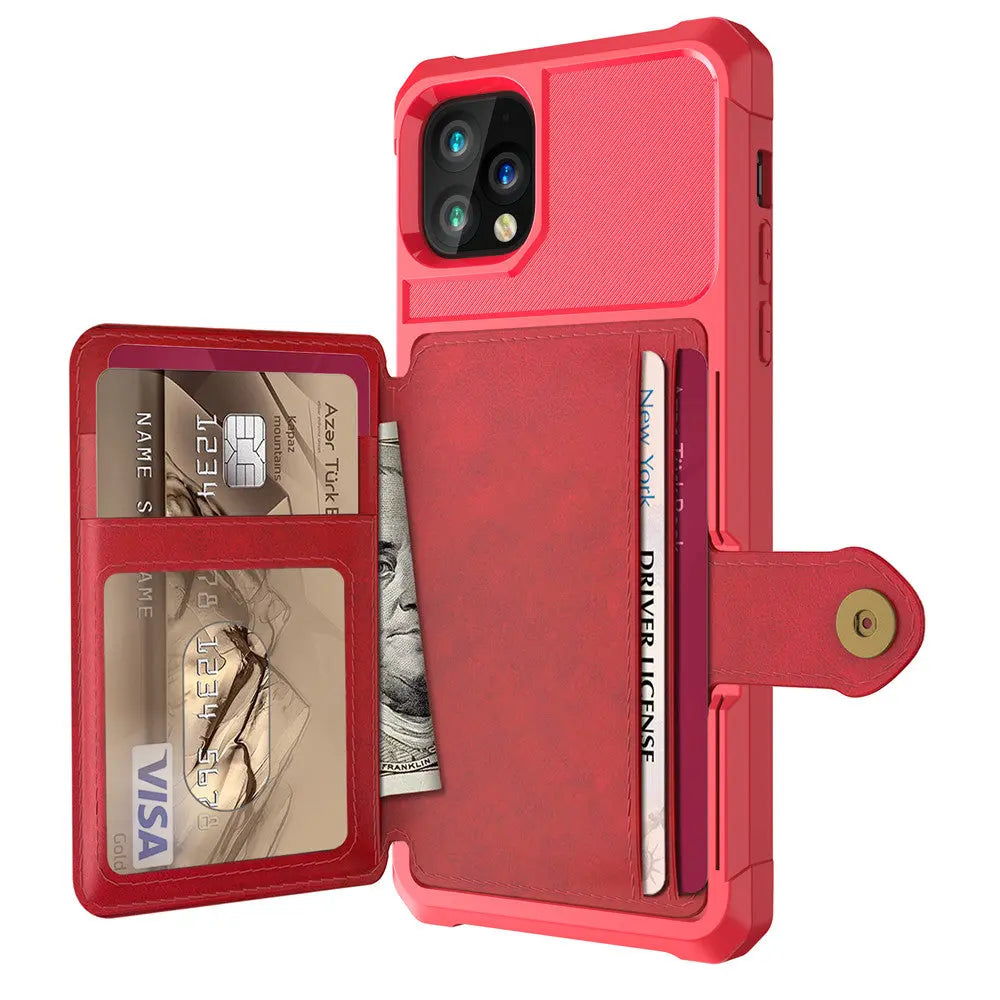 Coque Téléphone Portefeuille LYNTEX Red-11pro max