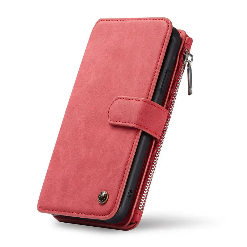 Coque Téléphone Portefeuille S8 ZARLUX Red-IPhone 11