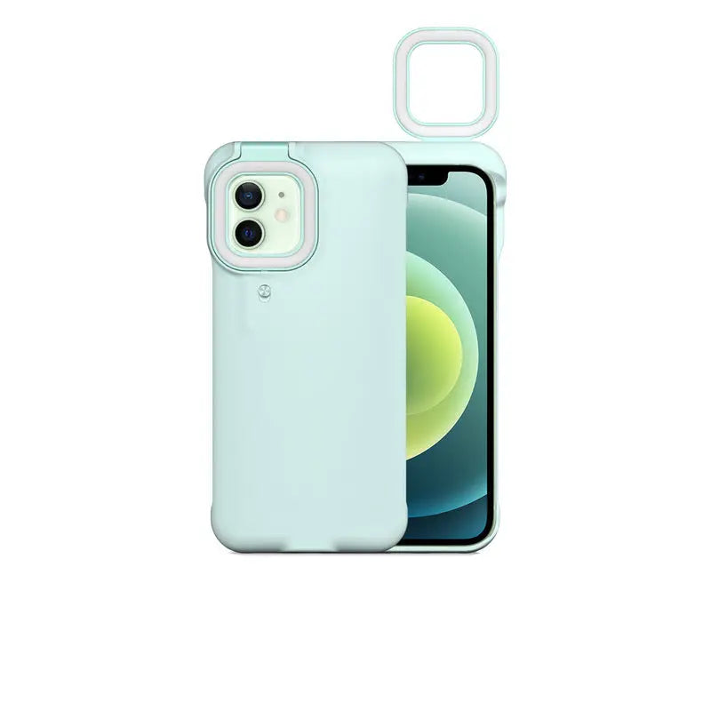 Coque Téléphone Selfie LUMIFLASH Green-IPhone13