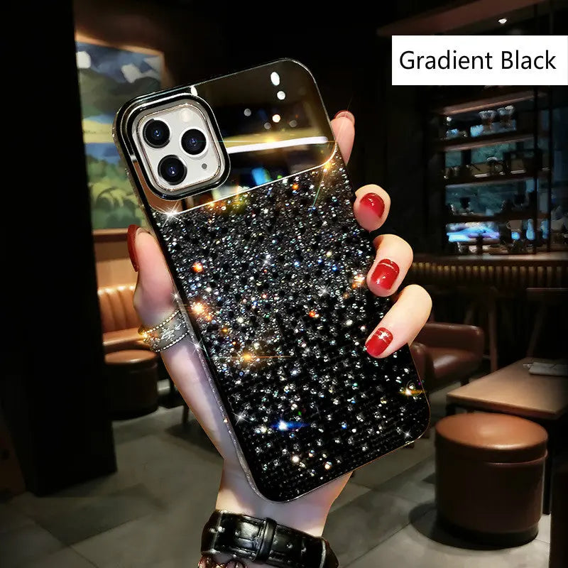 Coque Téléphone Strass Glam GRADIN Black-iPhoneXR