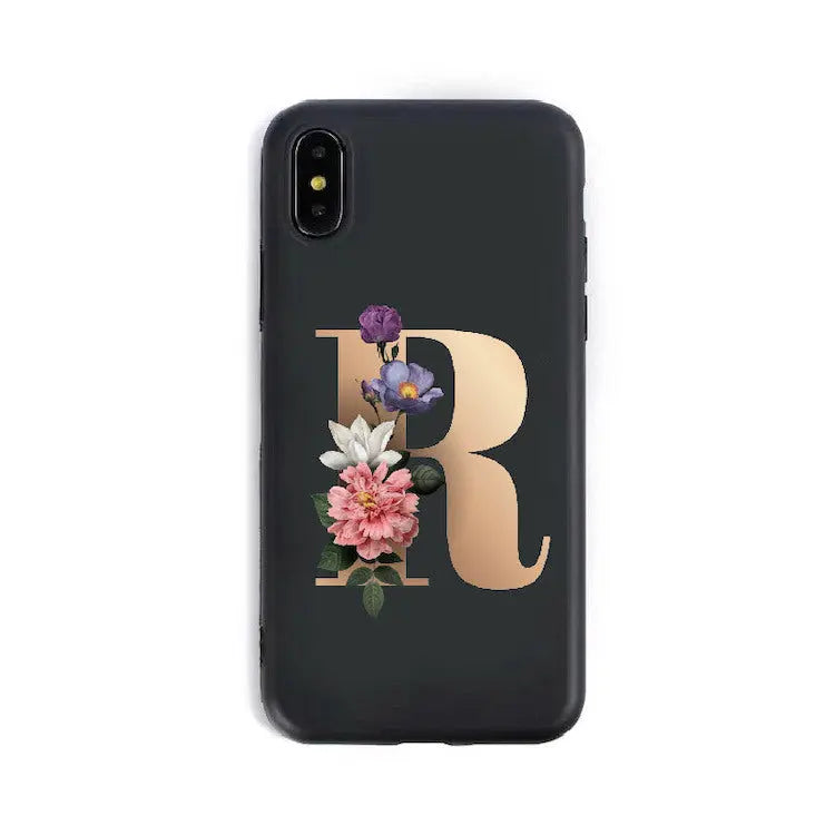 Coque de Téléphone Alphabet Fleuris ZYRA R-7 8