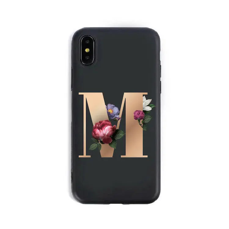 Coque de Téléphone Alphabet Fleuris ZYRA M-XR