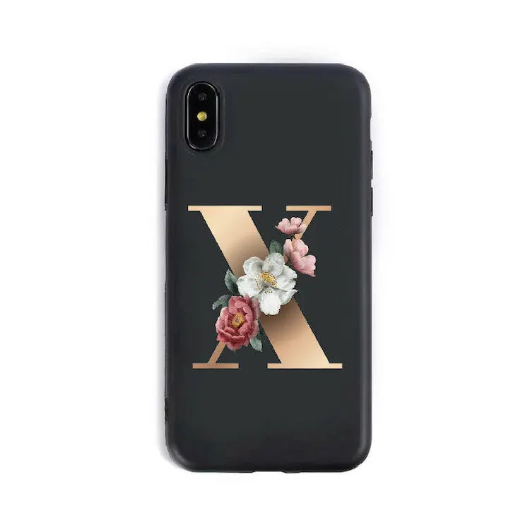 Coque de Téléphone Alphabet Fleuris ZYRA X-X XS