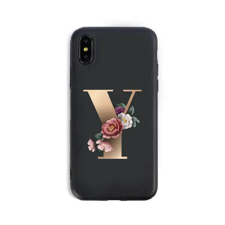 Coque de Téléphone Alphabet Fleuris ZYRA Y-X XS