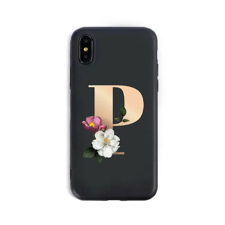 Coque de Téléphone Alphabet Fleuris ZYRA P-X XS