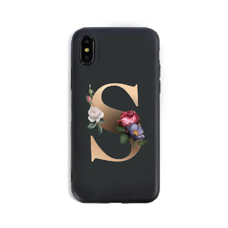 Coque de Téléphone Alphabet Fleuris ZYRA S-7 8