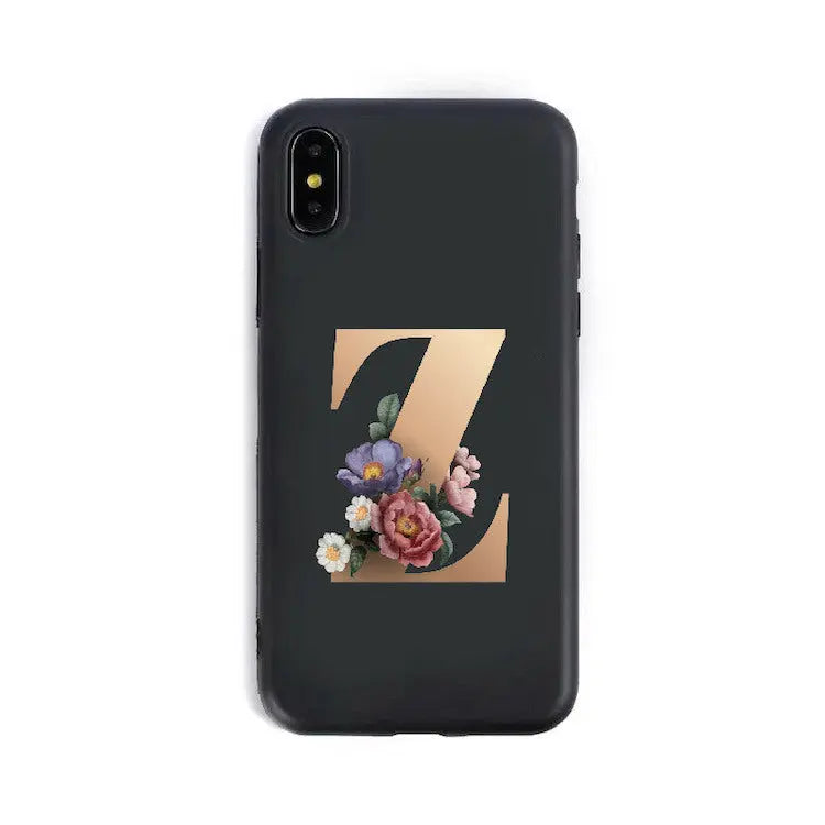 Coque de Téléphone Alphabet Fleuris ZYRA Z-X XS