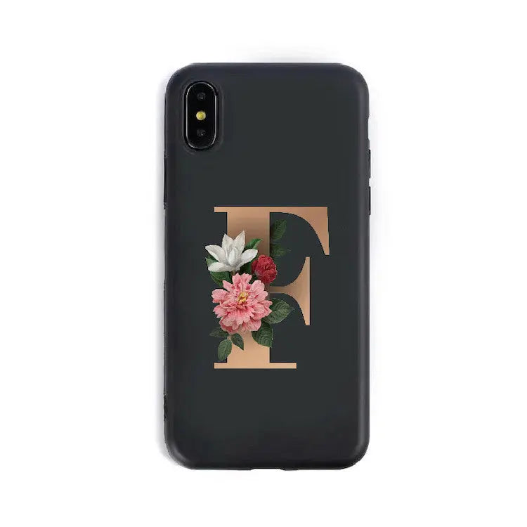 Coque de Téléphone Alphabet Fleuris ZYRA F-6 6S