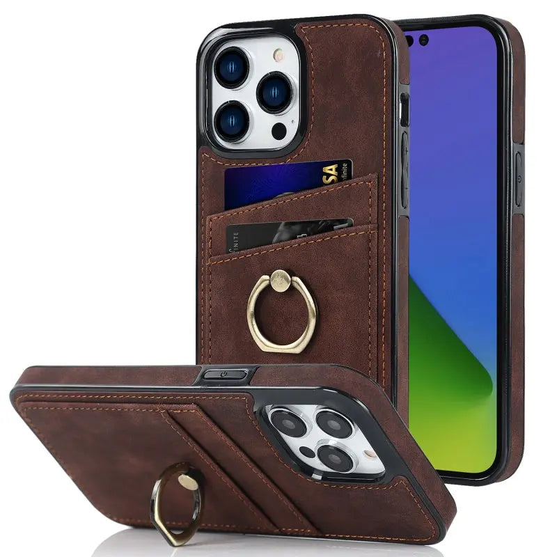 Coque de Téléphone Anti-Chute CUTECASE New Brown-Iphone 11