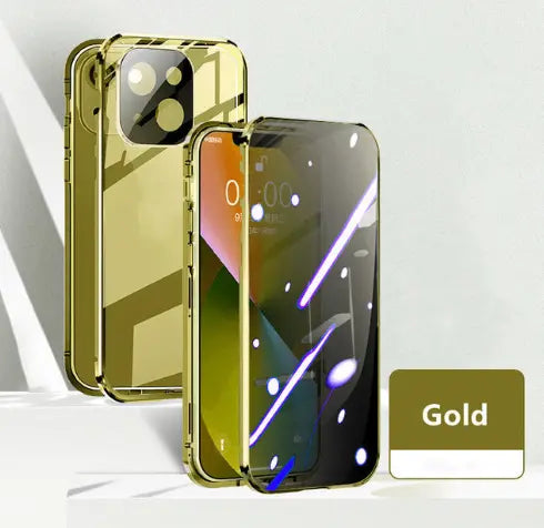 Coque de Téléphone Anti-Privacy MAGNETO Gold-Iphone15Promax
