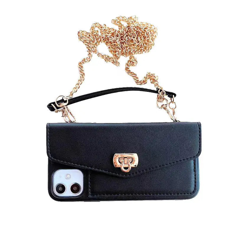 Coque de Téléphone Bandoulière FUZIO Black-IPhone12