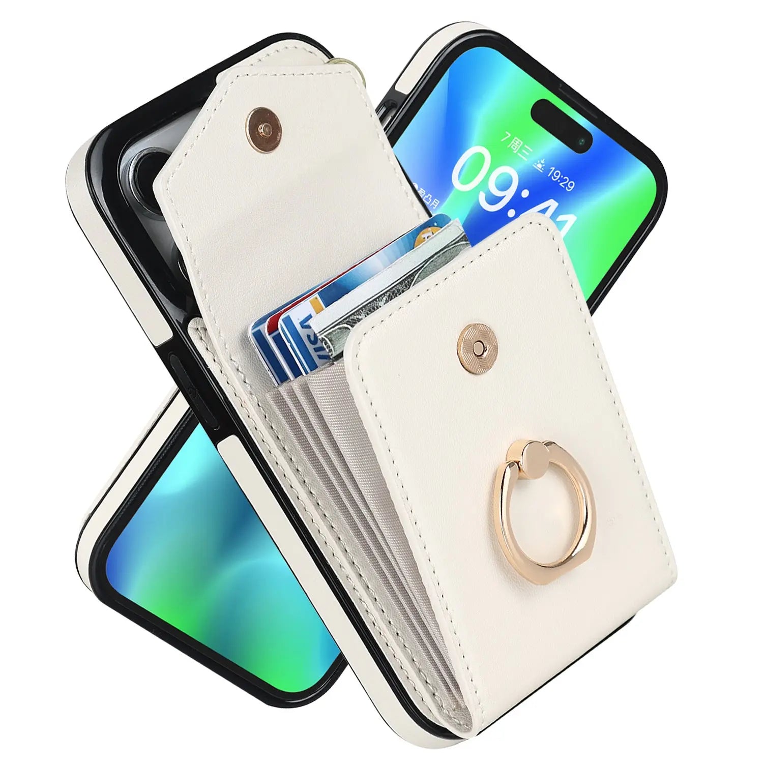 Coque de Téléphone Créative PU Jazz Beige-IPhone XR