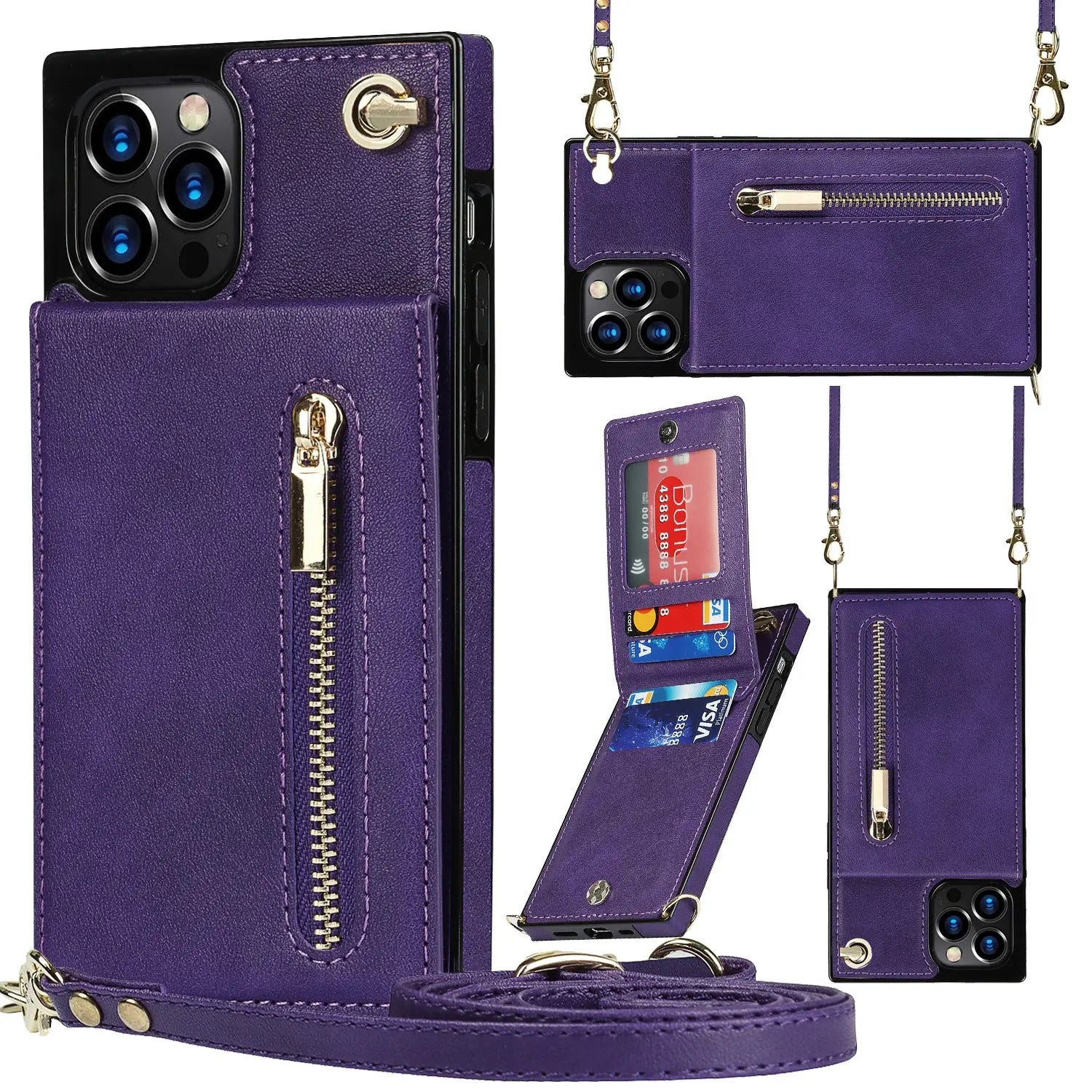 Coque de Téléphone Cuir Élégant ZLARA Purple-Note10