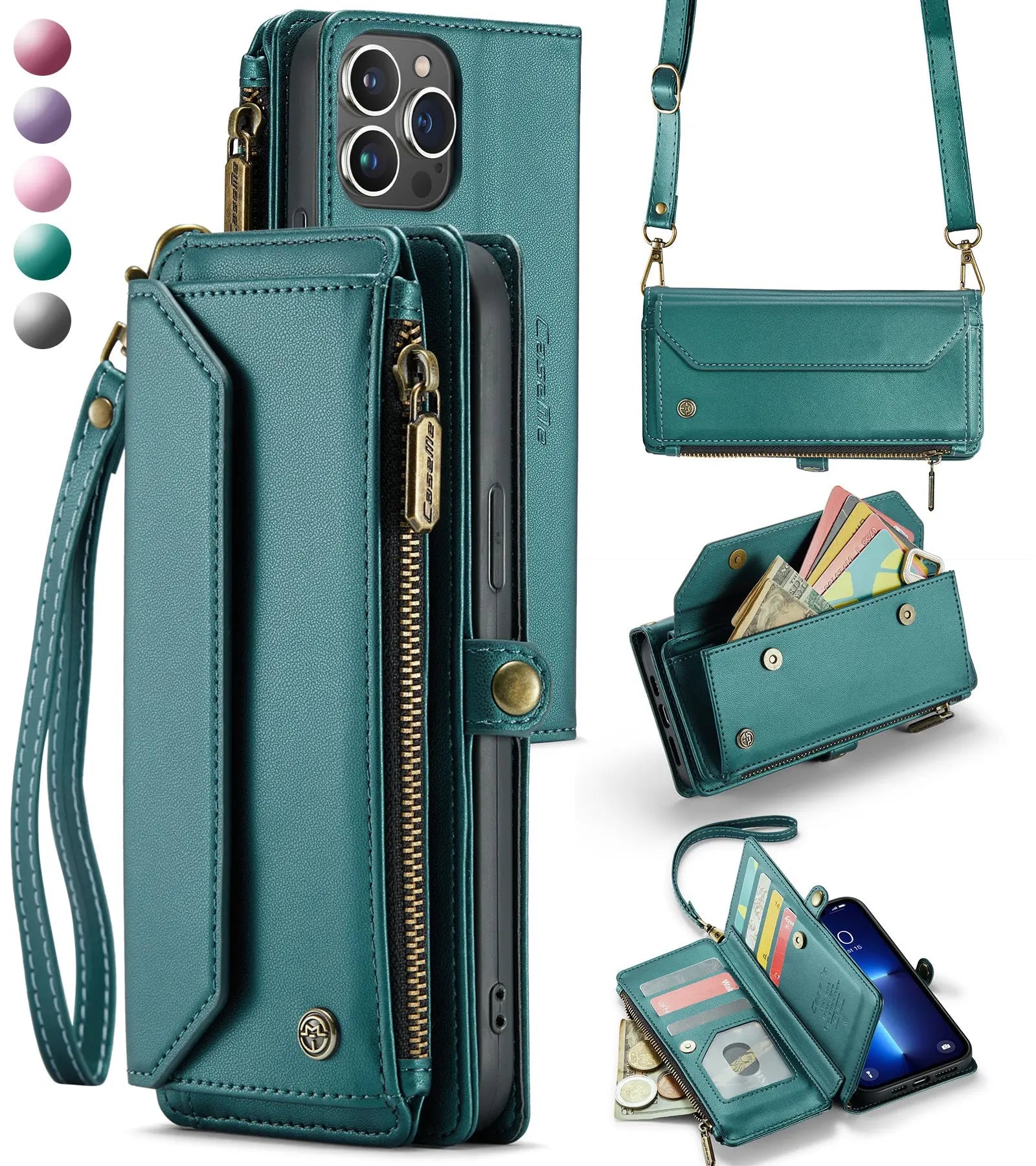 Coque de Téléphone Cuir Étui ZOKAR Green-Galaxy S21 ULTRA