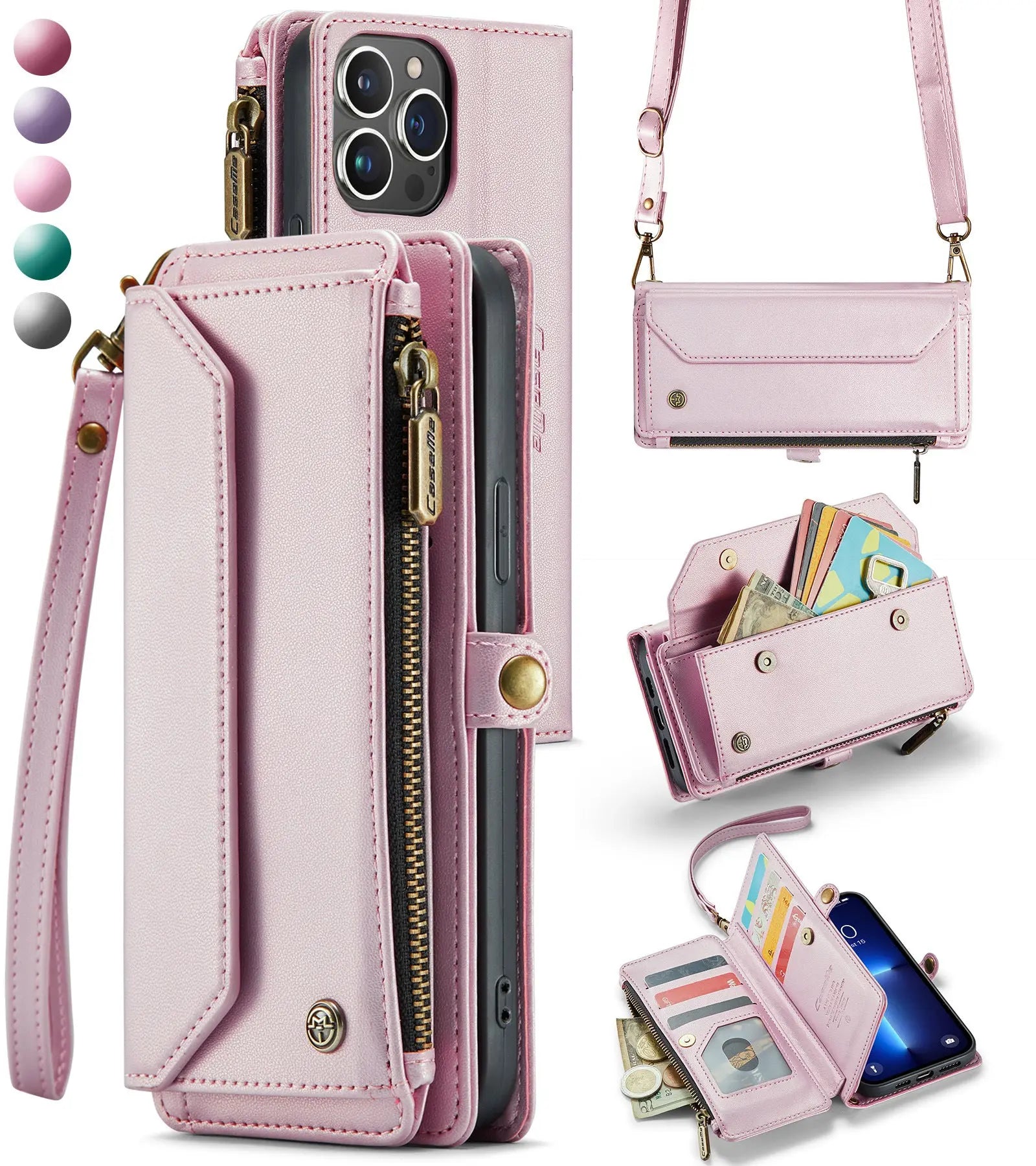 Coque de Téléphone Cuir Étui ZOKAR Pink-Galaxy S24