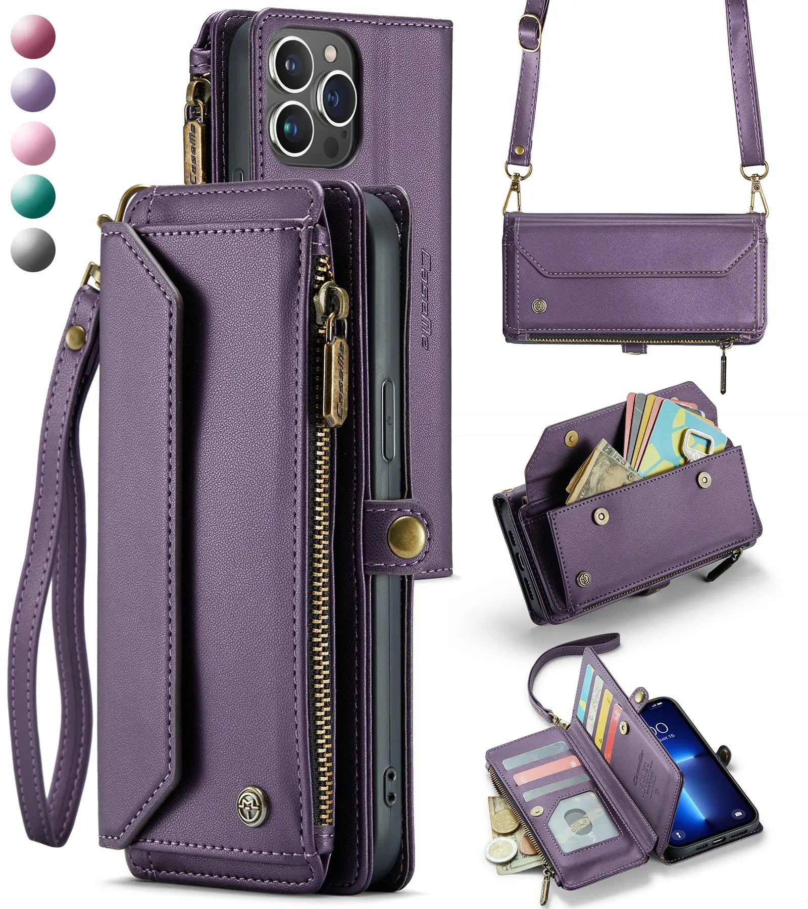 Coque de Téléphone Cuir Étui ZOKAR Purple-Galaxy S10 PLUS