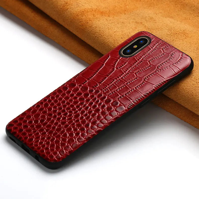 Coque de Téléphone Cuir Luxe TALYON Wine red-iPhone7