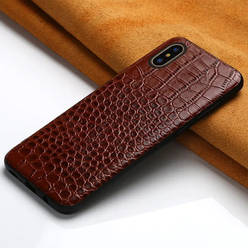 Coque de Téléphone Cuir Luxe TALYON Brown-IPhone11pro MAX