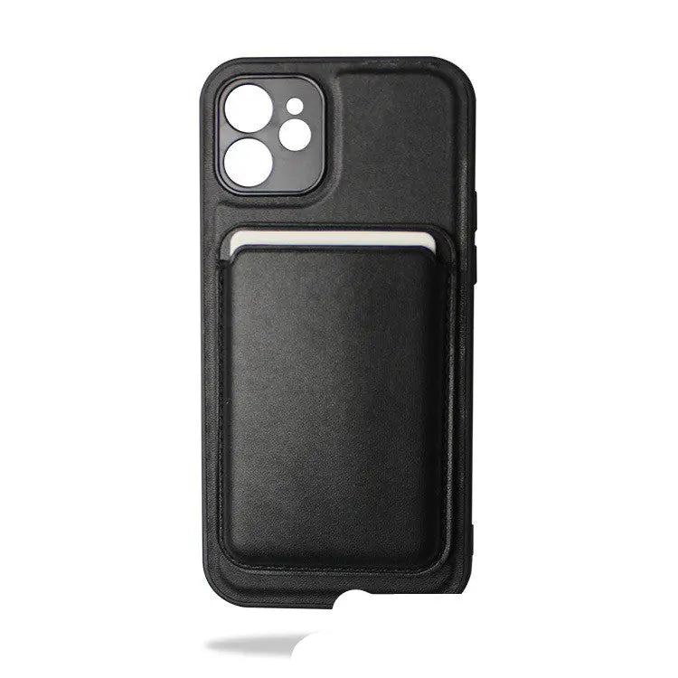 Coque de Téléphone Cuir MagSAM Black-iPhone12-With card holder